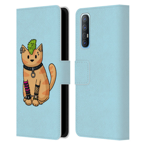 Beth Wilson Doodlecats Punk 2 Leather Book Wallet Case Cover For OPPO Find X2 Neo 5G