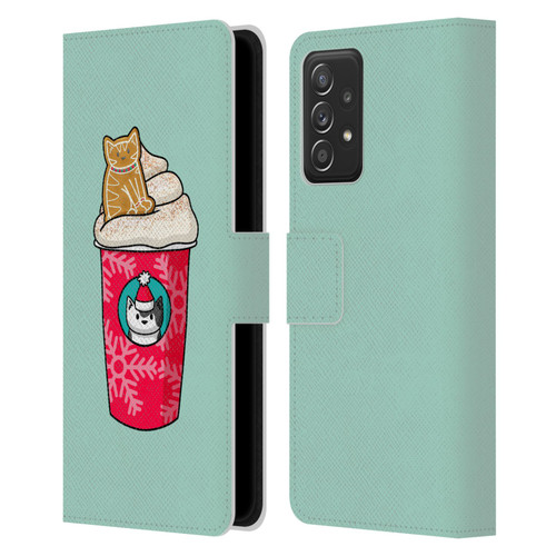 Beth Wilson Doodlecats Gingerbread Latte Leather Book Wallet Case Cover For Samsung Galaxy A53 5G (2022)