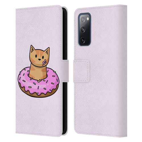 Beth Wilson Doodlecats Donut Leather Book Wallet Case Cover For Samsung Galaxy S20 FE / 5G