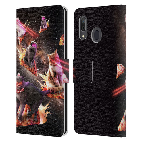 Random Galaxy Space Cat Fire Pizza Leather Book Wallet Case Cover For Samsung Galaxy A33 5G (2022)