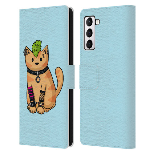 Beth Wilson Doodlecats Punk 2 Leather Book Wallet Case Cover For Samsung Galaxy S21+ 5G