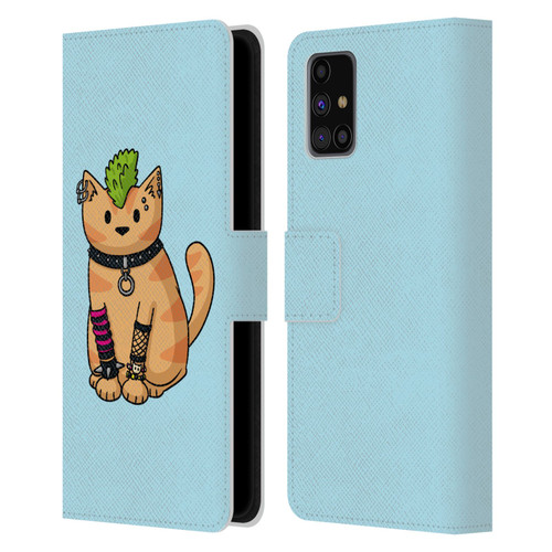 Beth Wilson Doodlecats Punk 2 Leather Book Wallet Case Cover For Samsung Galaxy M31s (2020)