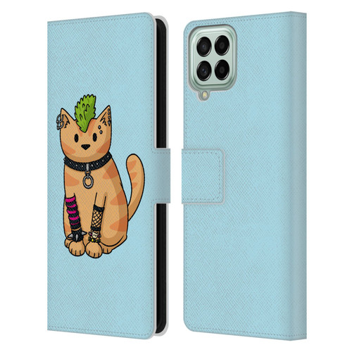 Beth Wilson Doodlecats Punk 2 Leather Book Wallet Case Cover For Samsung Galaxy M33 (2022)