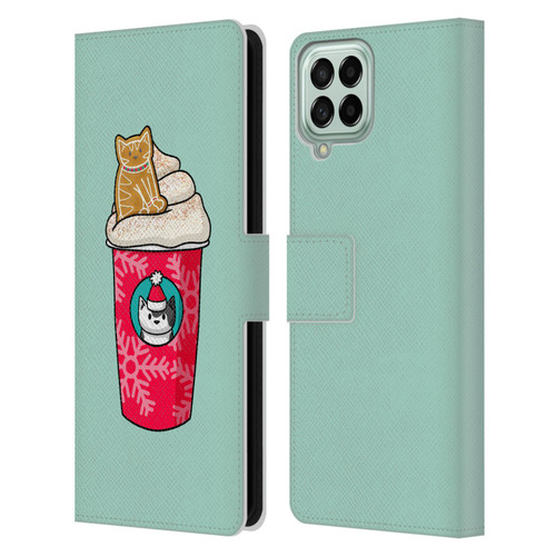 Beth Wilson Doodlecats Gingerbread Latte Leather Book Wallet Case Cover For Samsung Galaxy M53 (2022)