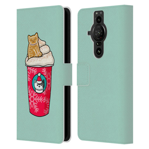 Beth Wilson Doodlecats Gingerbread Latte Leather Book Wallet Case Cover For Sony Xperia Pro-I