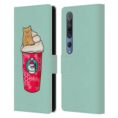 Beth Wilson Doodlecats Gingerbread Latte Leather Book Wallet Case Cover For Xiaomi Mi 10 5G / Mi 10 Pro 5G