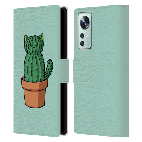 Beth Wilson Doodlecats Cactus Leather Book Wallet Case Cover For Xiaomi 12