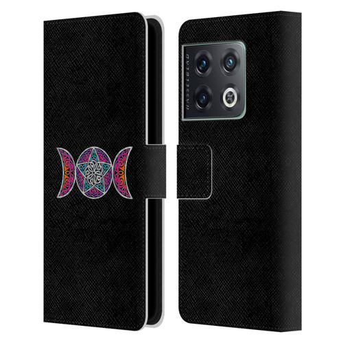 Beth Wilson Celtic Knot Stars Pagan Triple Moon Leather Book Wallet Case Cover For OnePlus 10 Pro