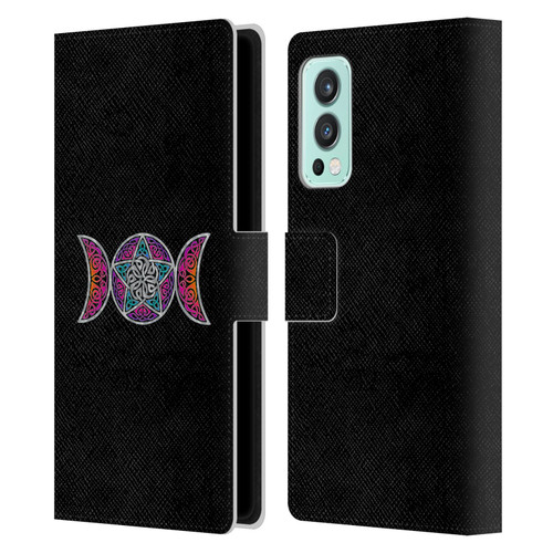 Beth Wilson Celtic Knot Stars Pagan Triple Moon Leather Book Wallet Case Cover For OnePlus Nord 2 5G