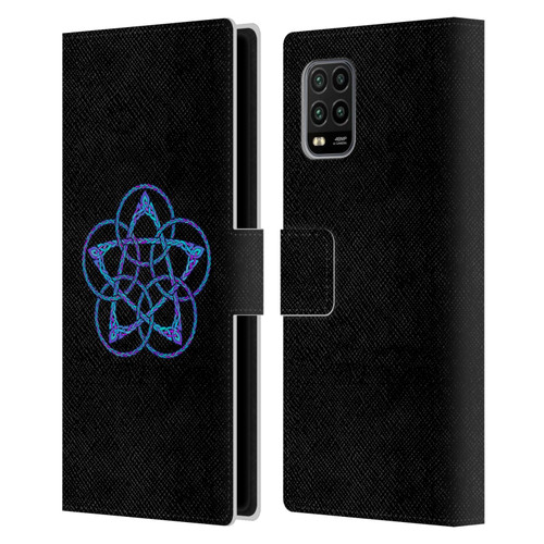 Beth Wilson Celtic Knot Stars Blue & Purple Circles Leather Book Wallet Case Cover For Xiaomi Mi 10 Lite 5G