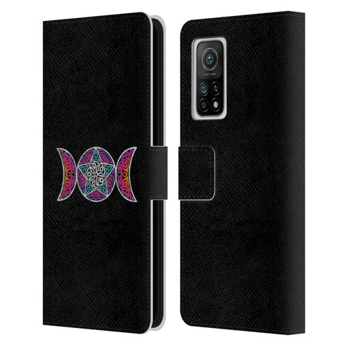 Beth Wilson Celtic Knot Stars Pagan Triple Moon Leather Book Wallet Case Cover For Xiaomi Mi 10T 5G