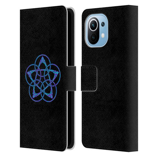 Beth Wilson Celtic Knot Stars Blue & Purple Circles Leather Book Wallet Case Cover For Xiaomi Mi 11