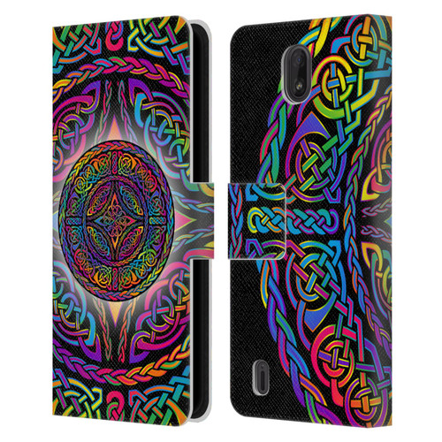 Beth Wilson Rainbow Celtic Knots Shield Leather Book Wallet Case Cover For Nokia C01 Plus/C1 2nd Edition