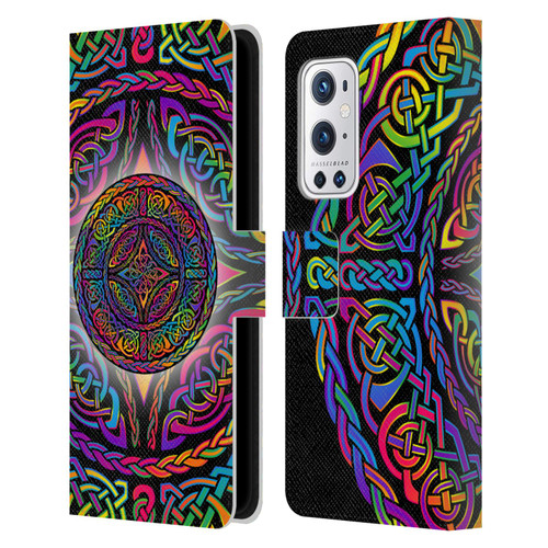 Beth Wilson Rainbow Celtic Knots Shield Leather Book Wallet Case Cover For OnePlus 9 Pro