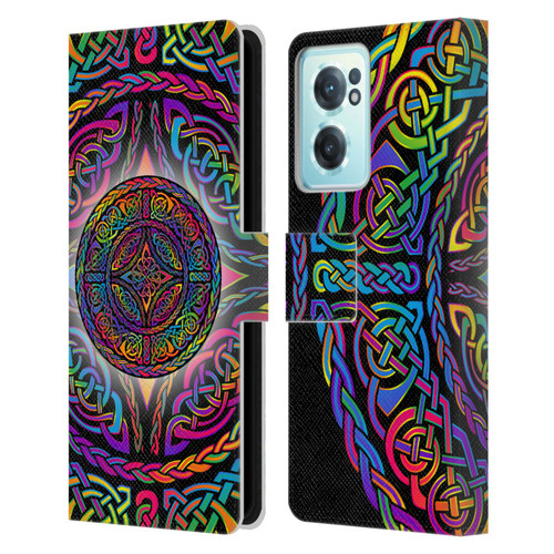 Beth Wilson Rainbow Celtic Knots Shield Leather Book Wallet Case Cover For OnePlus Nord CE 2 5G