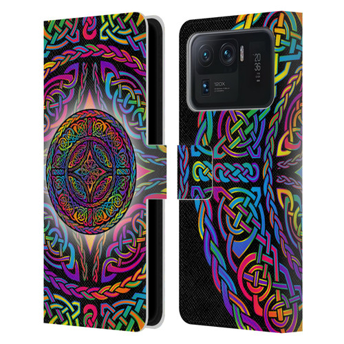 Beth Wilson Rainbow Celtic Knots Shield Leather Book Wallet Case Cover For Xiaomi Mi 11 Ultra