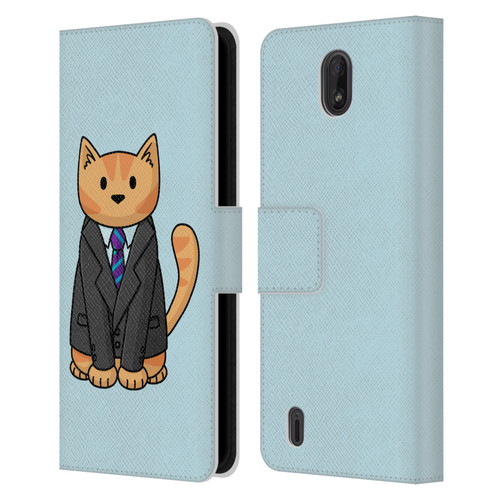 Beth Wilson Doodle Cats 2 Business Suit Leather Book Wallet Case Cover For Nokia C01 Plus/C1 2nd Edition