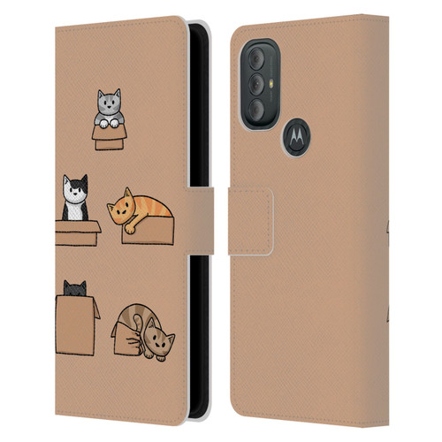 Beth Wilson Doodle Cats 2 Boxes Leather Book Wallet Case Cover For Motorola Moto G10 / Moto G20 / Moto G30