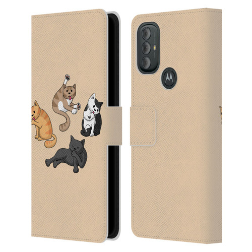 Beth Wilson Doodle Cats 2 Washing Time Leather Book Wallet Case Cover For Motorola Moto G10 / Moto G20 / Moto G30