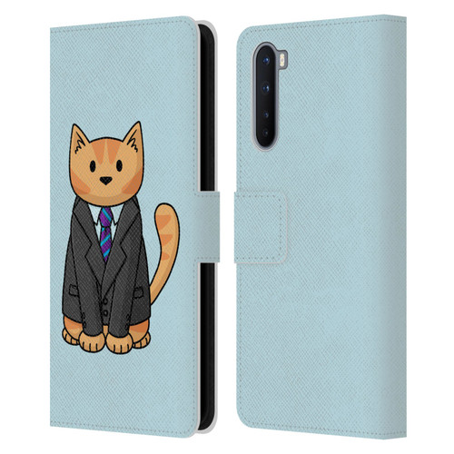 Beth Wilson Doodle Cats 2 Business Suit Leather Book Wallet Case Cover For OnePlus Nord 5G