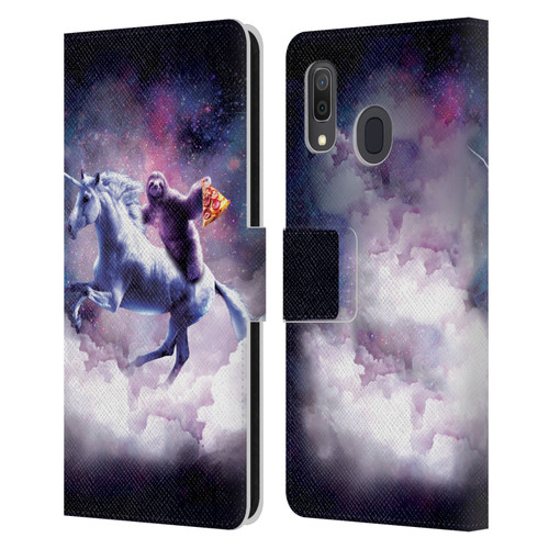 Random Galaxy Space Unicorn Ride Pizza Sloth Leather Book Wallet Case Cover For Samsung Galaxy A33 5G (2022)