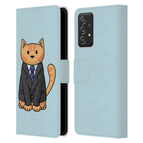 Beth Wilson Doodle Cats 2 Business Suit Leather Book Wallet Case Cover For Samsung Galaxy A53 5G (2022)