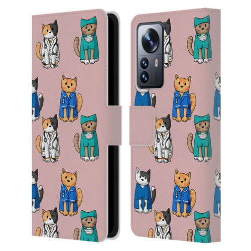 Beth Wilson Doodle Cats 2 Professionals Leather Book Wallet Case Cover For Xiaomi 12 Pro