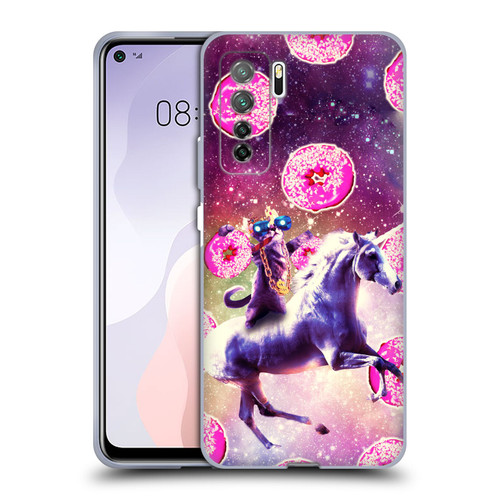 Random Galaxy Mixed Designs Thug Cat Riding Unicorn Soft Gel Case for Huawei Nova 7 SE/P40 Lite 5G