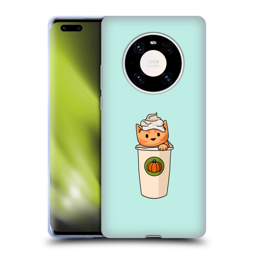 Beth Wilson Doodlecats Pumpkin Spice Latte Soft Gel Case for Huawei Mate 40 Pro 5G