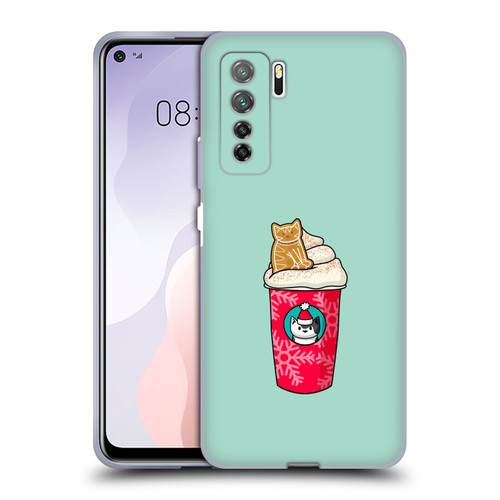 Beth Wilson Doodlecats Gingerbread Latte Soft Gel Case for Huawei Nova 7 SE/P40 Lite 5G