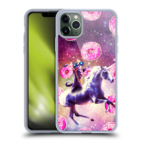 Random Galaxy Mixed Designs Thug Cat Riding Unicorn Soft Gel Case for Apple iPhone 11 Pro Max
