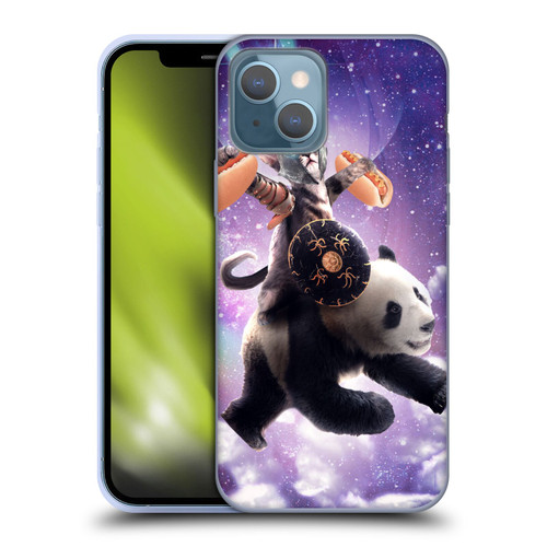Random Galaxy Mixed Designs Warrior Cat Riding Panda Soft Gel Case for Apple iPhone 13