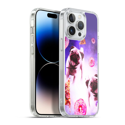 Random Galaxy Mixed Designs Pugs Pizza & Donut Soft Gel Case for Apple iPhone 13 Pro Max & MagSafe