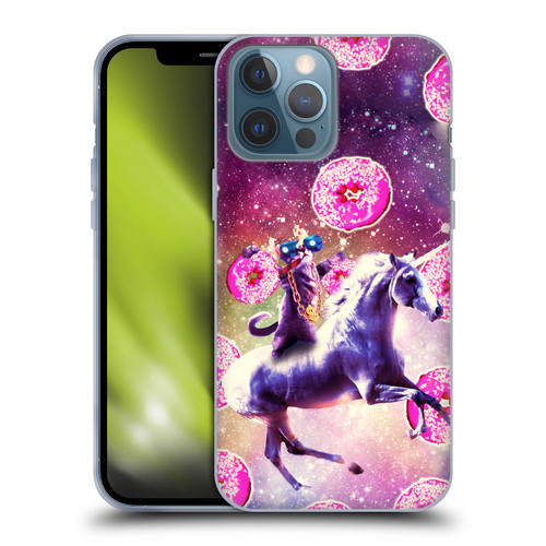 Random Galaxy Mixed Designs Thug Cat Riding Unicorn Soft Gel Case for Apple iPhone 13 Pro Max