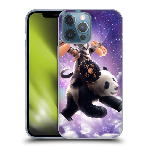 Random Galaxy Mixed Designs Warrior Cat Riding Panda Soft Gel Case for Apple iPhone 13 Pro Max