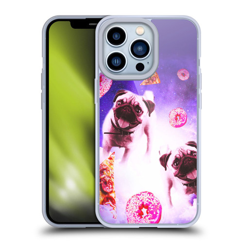 Random Galaxy Mixed Designs Pugs Pizza & Donut Soft Gel Case for Apple iPhone 13 Pro