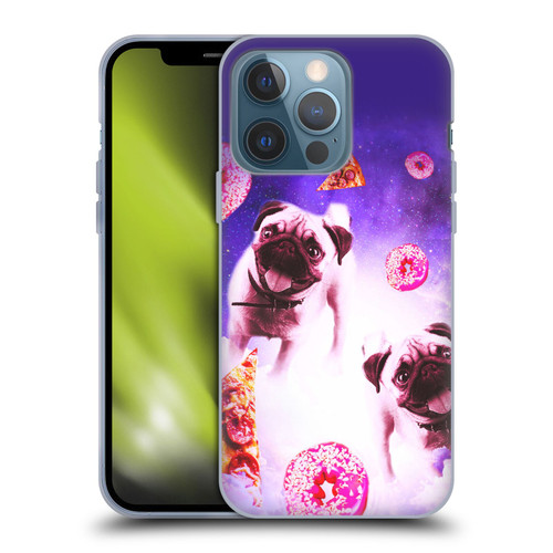 Random Galaxy Mixed Designs Pugs Pizza & Donut Soft Gel Case for Apple iPhone 13 Pro