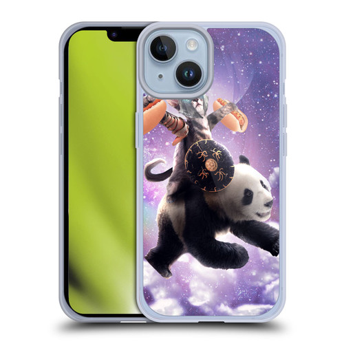 Random Galaxy Mixed Designs Warrior Cat Riding Panda Soft Gel Case for Apple iPhone 14