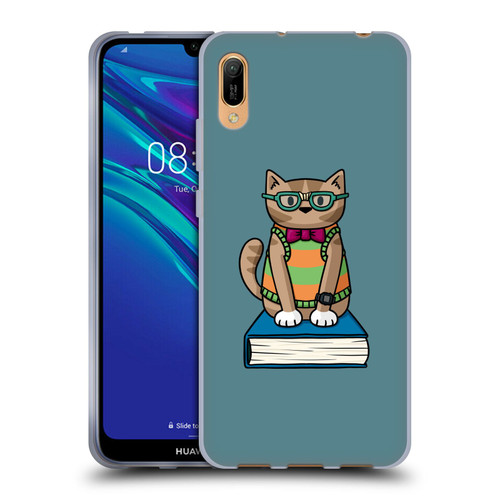 Beth Wilson Doodlecats Nerd Soft Gel Case for Huawei Y6 Pro (2019)