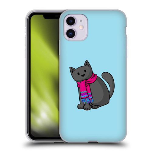 Beth Wilson Doodlecats Cold In A Scarf Soft Gel Case for Apple iPhone 11