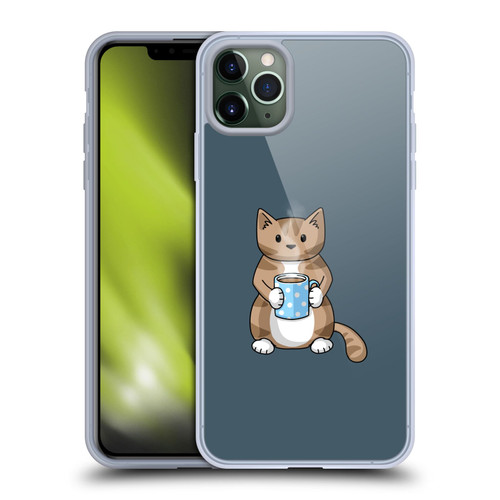 Beth Wilson Doodlecats Coffee Drinking Soft Gel Case for Apple iPhone 11 Pro Max