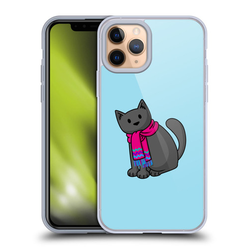 Beth Wilson Doodlecats Cold In A Scarf Soft Gel Case for Apple iPhone 11 Pro