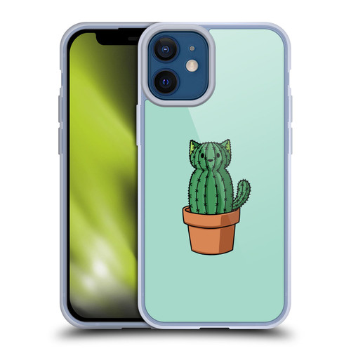 Beth Wilson Doodlecats Cactus Soft Gel Case for Apple iPhone 12 Mini