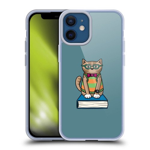 Beth Wilson Doodlecats Nerd Soft Gel Case for Apple iPhone 12 Mini