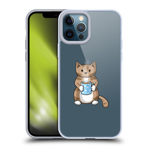 Beth Wilson Doodlecats Coffee Drinking Soft Gel Case for Apple iPhone 12 Pro Max