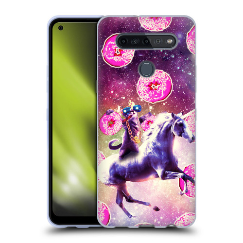 Random Galaxy Mixed Designs Thug Cat Riding Unicorn Soft Gel Case for LG K51S