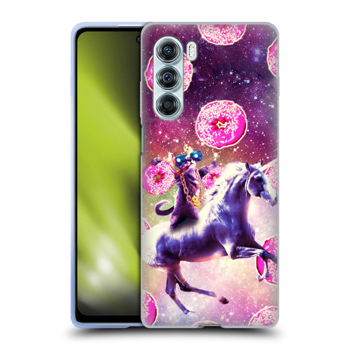 Random Galaxy Mixed Designs Thug Cat Riding Unicorn Soft Gel Case for Motorola Edge S30 / Moto G200 5G