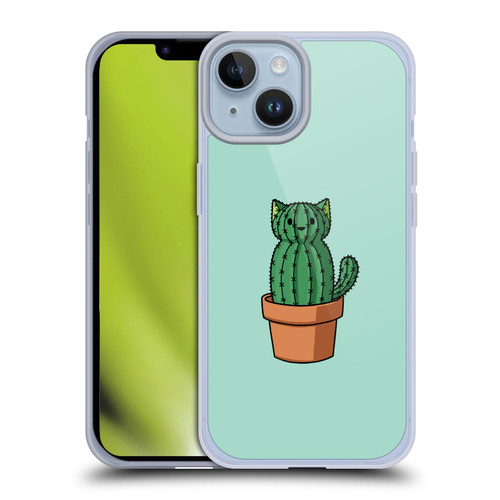 Beth Wilson Doodlecats Cactus Soft Gel Case for Apple iPhone 14