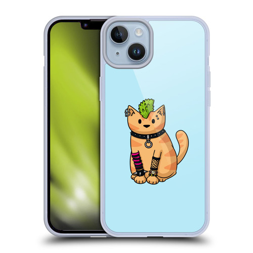 Beth Wilson Doodlecats Punk 2 Soft Gel Case for Apple iPhone 14 Plus