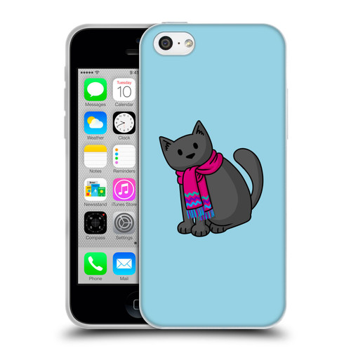 Beth Wilson Doodlecats Cold In A Scarf Soft Gel Case for Apple iPhone 5c